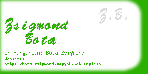 zsigmond bota business card
